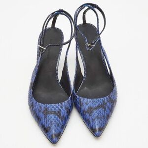 Alexander Wang blue snakeskin heels 39.5
